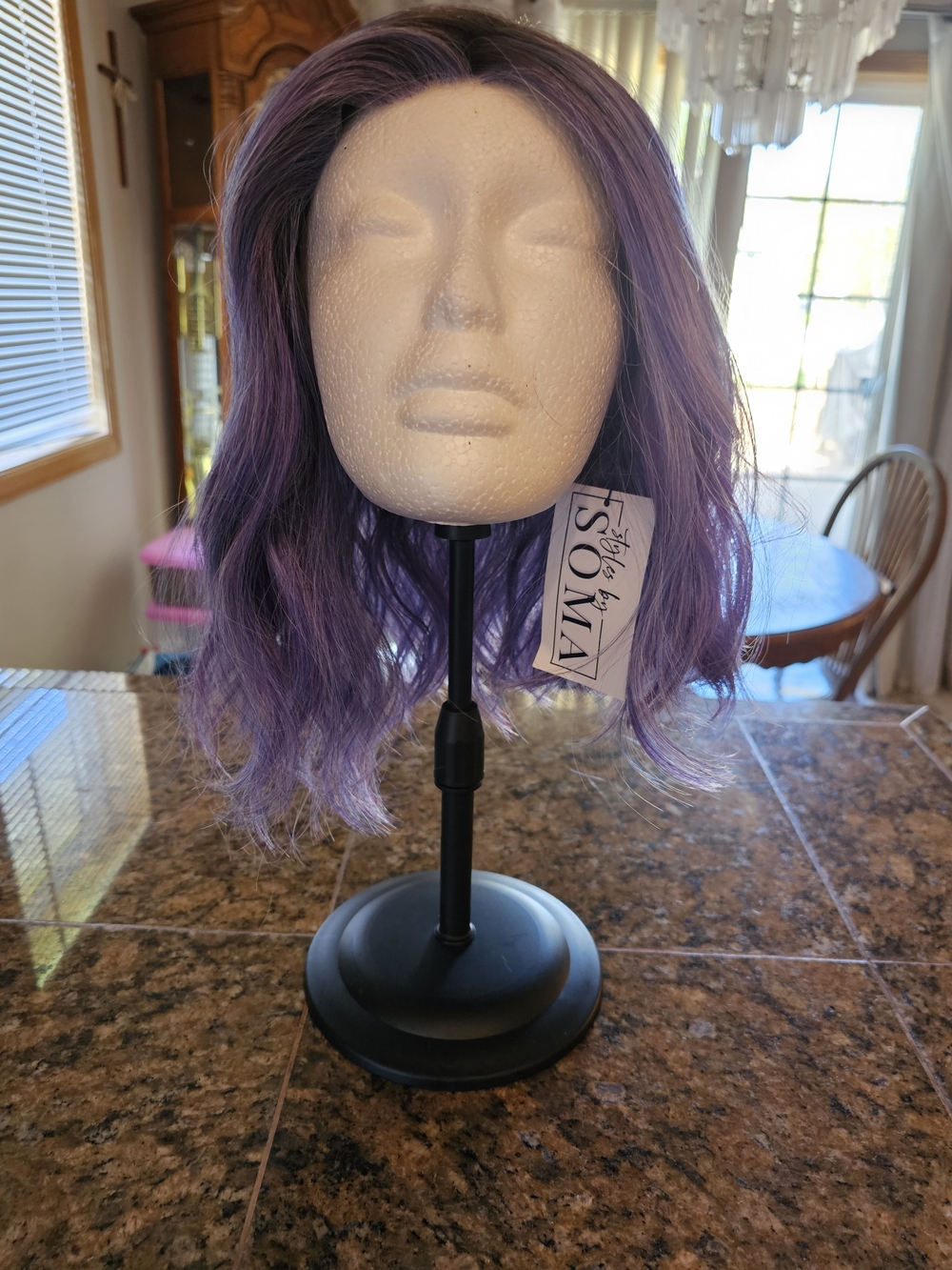 Styles By Soma Purple Synthetic  Mystery Synthetic Wig